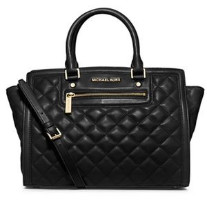 Michael Kors Selma Quilted Leather Large Satchel